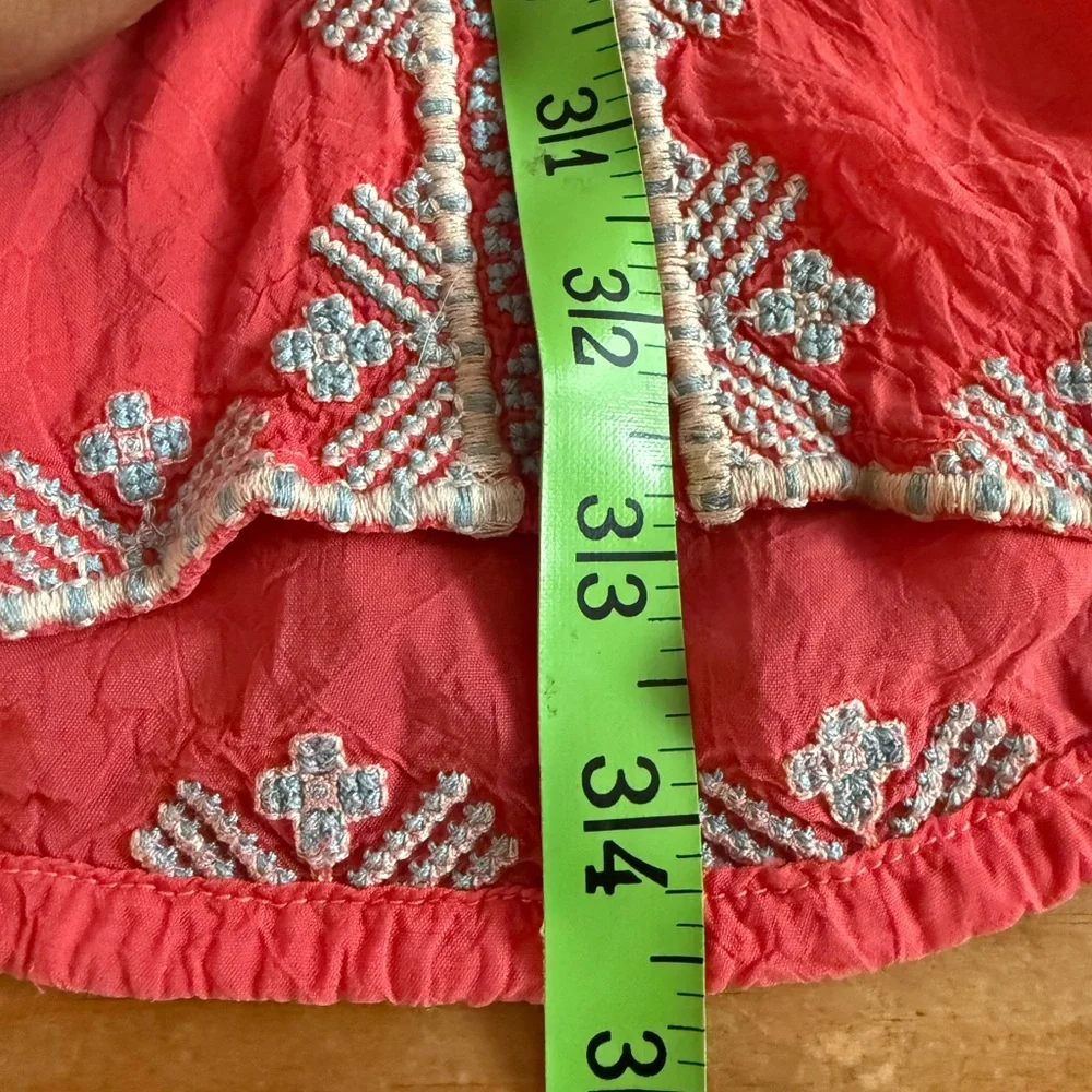 Johnny Was size small bright coral tunic beautiful - Picture 11 of 11
